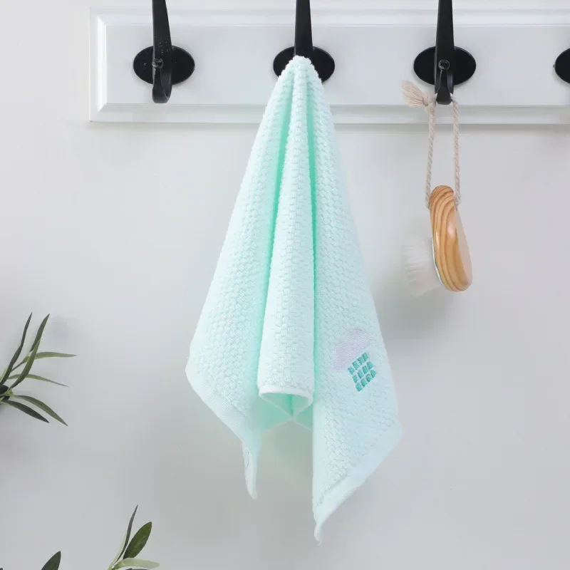 Children's Towel Pure Cotton Absorbent Baby Children's Kindergarten Face Towel Embroidery Small Face Baby Wipes