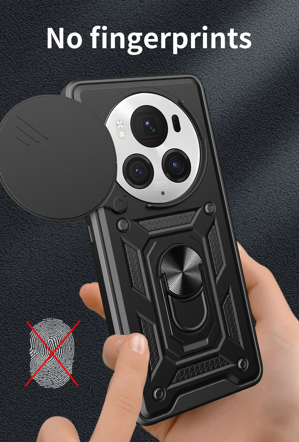 Enhanced Armor Hybrid Metal Ring Cover with Camera Protection