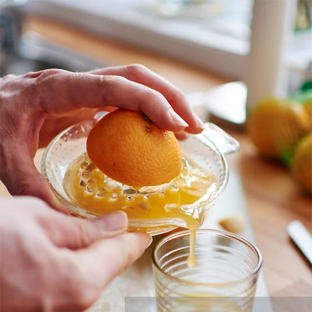 Glass Manual Lemon Juicer Orange Squeezer