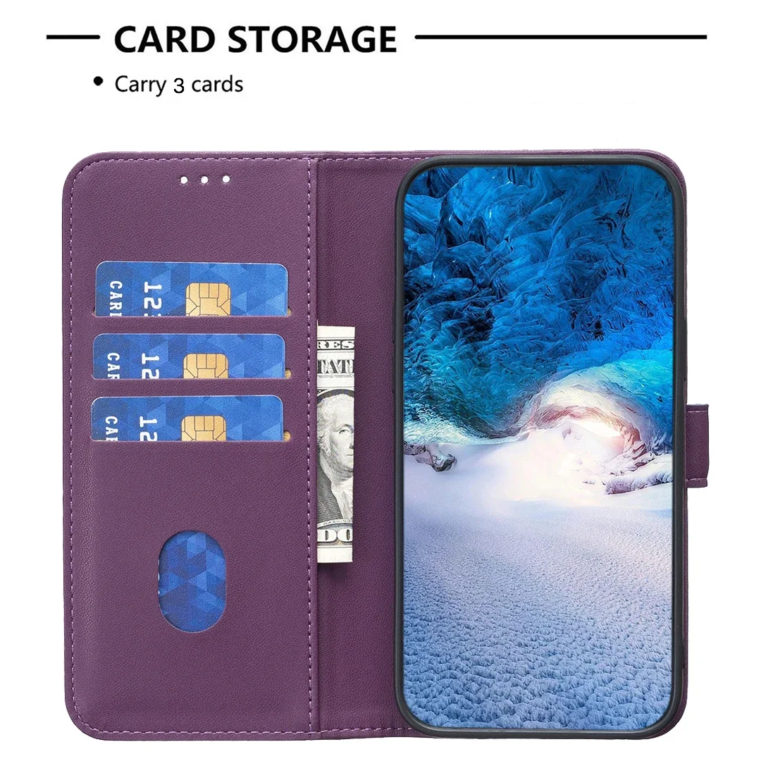 Luxury Magnetic Buckle Flip Leather Wallet Case - Shockproof Business Back Cover