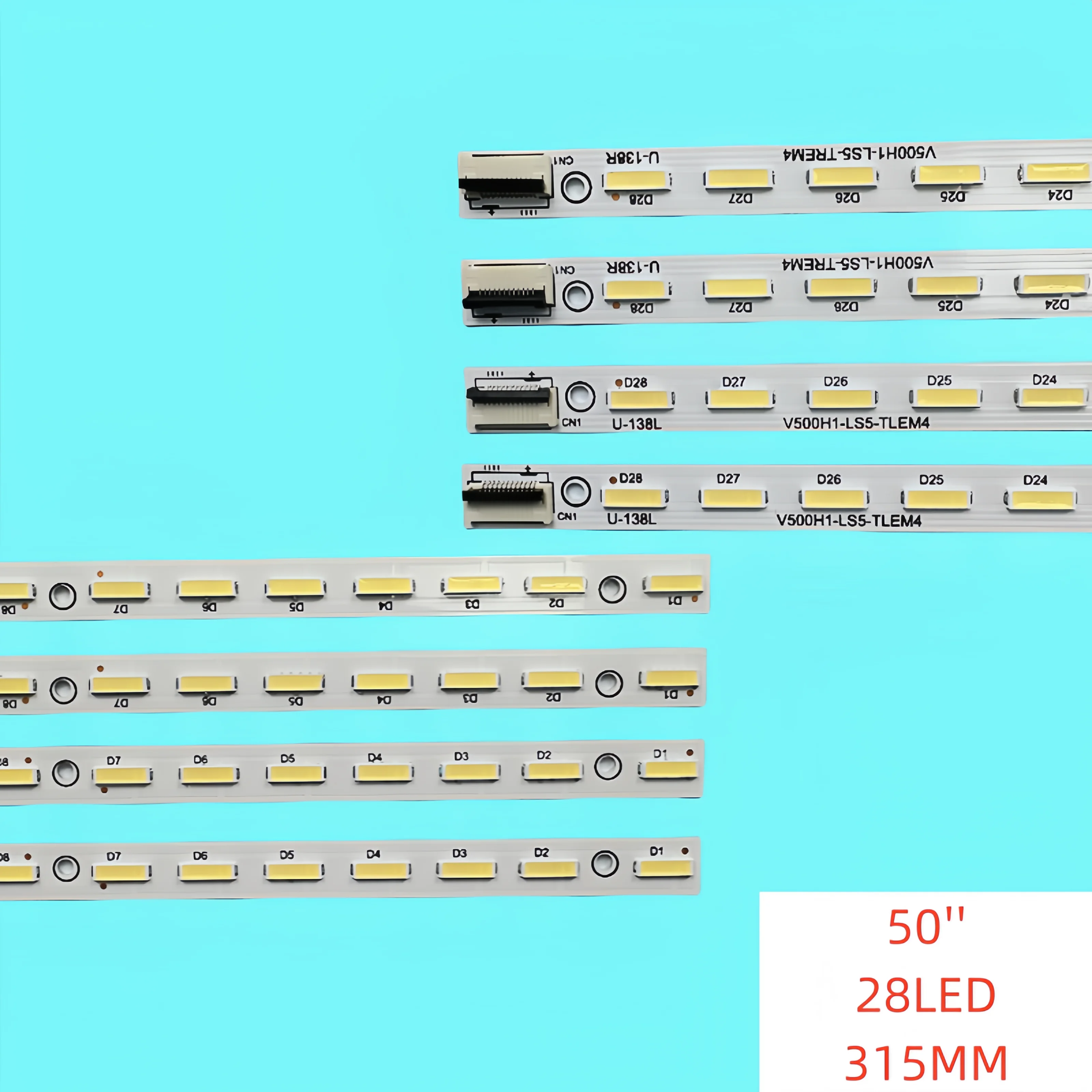 new 2 pcs led strip for le50d8800 v500hj1 le1 v500h1 ls5 tlem6 v500h1 ls5 trem6 v500h1 ls5 tlem4 v500h1 ls5 trem4 e117098 New LED Backlight Strip For L50E5000A V500H1-LS5-TLEM4 V500H1-LS5-TREM4 V500H1-LS5-TLEM4 LED lamp strip V500HJ1-LE1 LS5