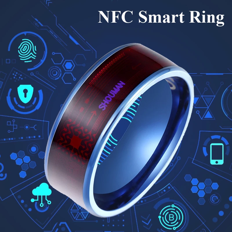 Fashion Men's Ring Magic Wear Nfc Smart Ring Finger Digital Ring For  Android Phones With Functional Couple Stainless Steel Ring - Rings -  AliExpress