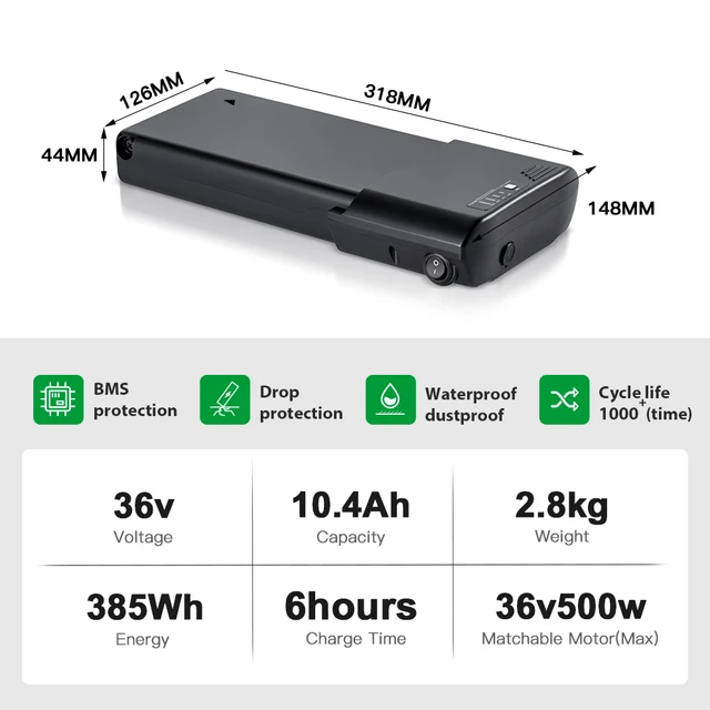 Rear Rack Battery Electric Bicycle