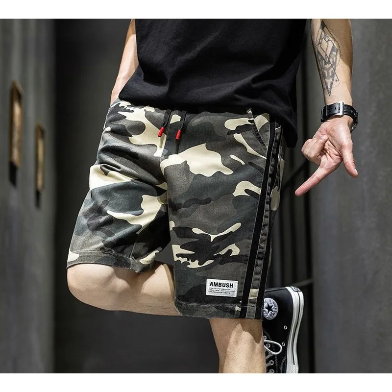 Middle Pants Shorts Men Summer Thin Trend Leisure Full Marks Camouflage Workwear Trousers Pants