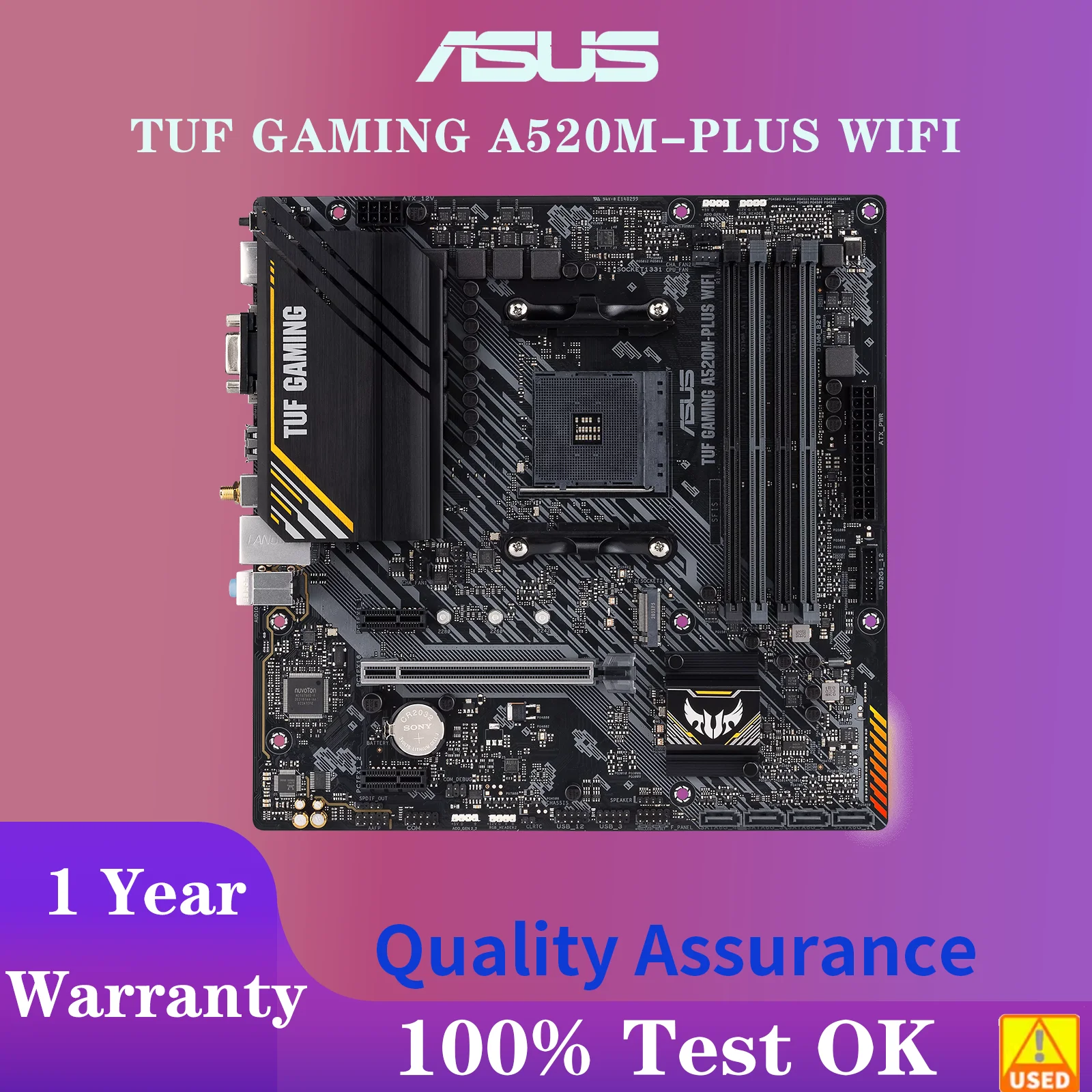 ASUS TUF GAMING A520M-PLUS WIFI マザーボード ソケット AM4 CPU DDR4