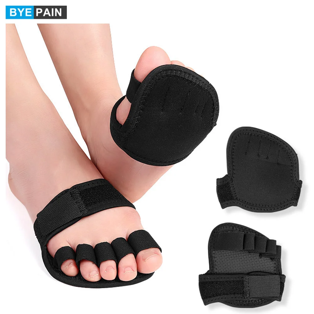 

1 Pair Five-Finger Half-Palm Yoga Socks Non-Slip Texture Protection Pad Helpful Hallux Valgus Over lapping Hammer Toe Splitter