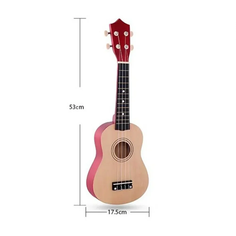 21 Inch Wood Soprano Ukulele Guitar 4 Nylon Strings Ukulele Bass Guitar With Bag Beginner With Geared Machine Heads