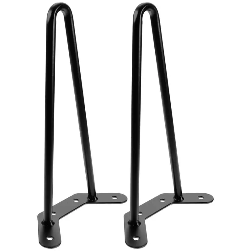 Description Picture 5 of item4/2 pcs Hairpin Leg Coffee Table Leg 250mm Iron Desk Leg End Coffee Table Leg