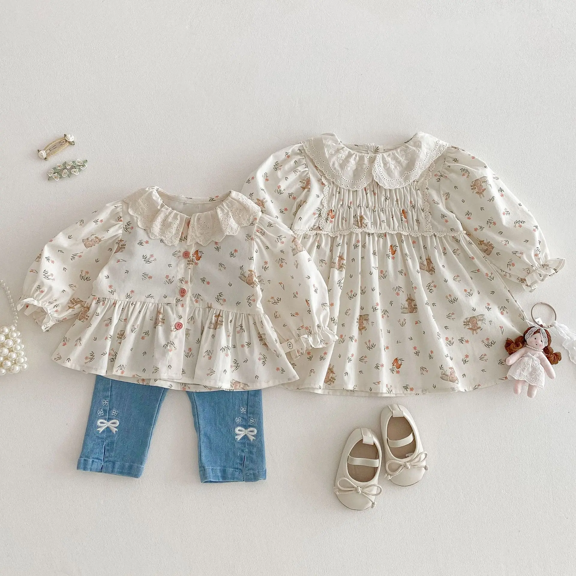 Girls Spring Floral Princess Dress