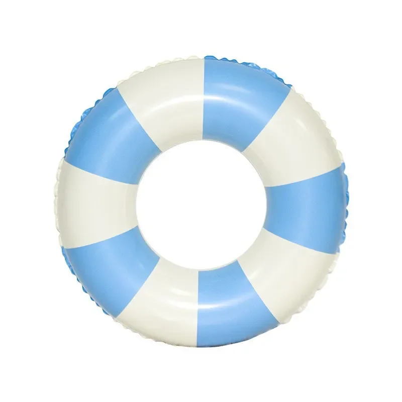 New Vintage Striped Inflatable Adult Swimming Ring With Handle InsThickenedPVC Water Play Toy Swimming Circle From China