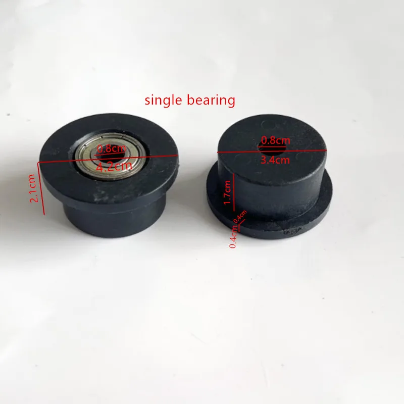 2pcs Equipment sliding bearing roller gym fitness equipment roller parts rowing machine cushion bearing parts gym accessories