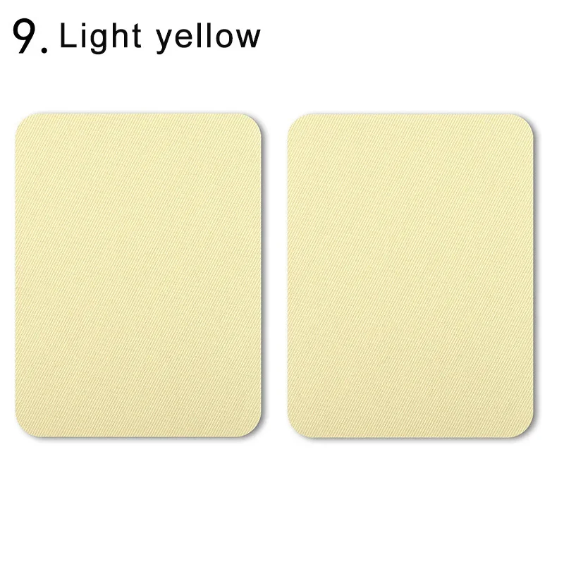Set of 4 Multi-Colored Iron-On Fabric Patches for Clothing Repair and Decoration