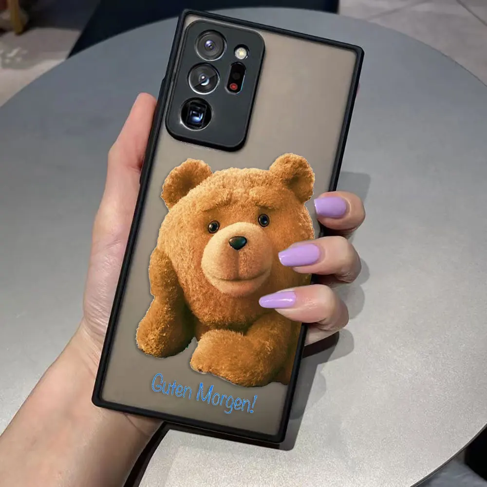 thumbnail image 1 of Matte Case for Samsung Galaxy NOTE 20 10 9 8 A13 A12 A10 A11 7 A04E A04 A03S A02 5G ULTRA Plus Case Naughty T-Teddy Bear Couple, 1 of 5