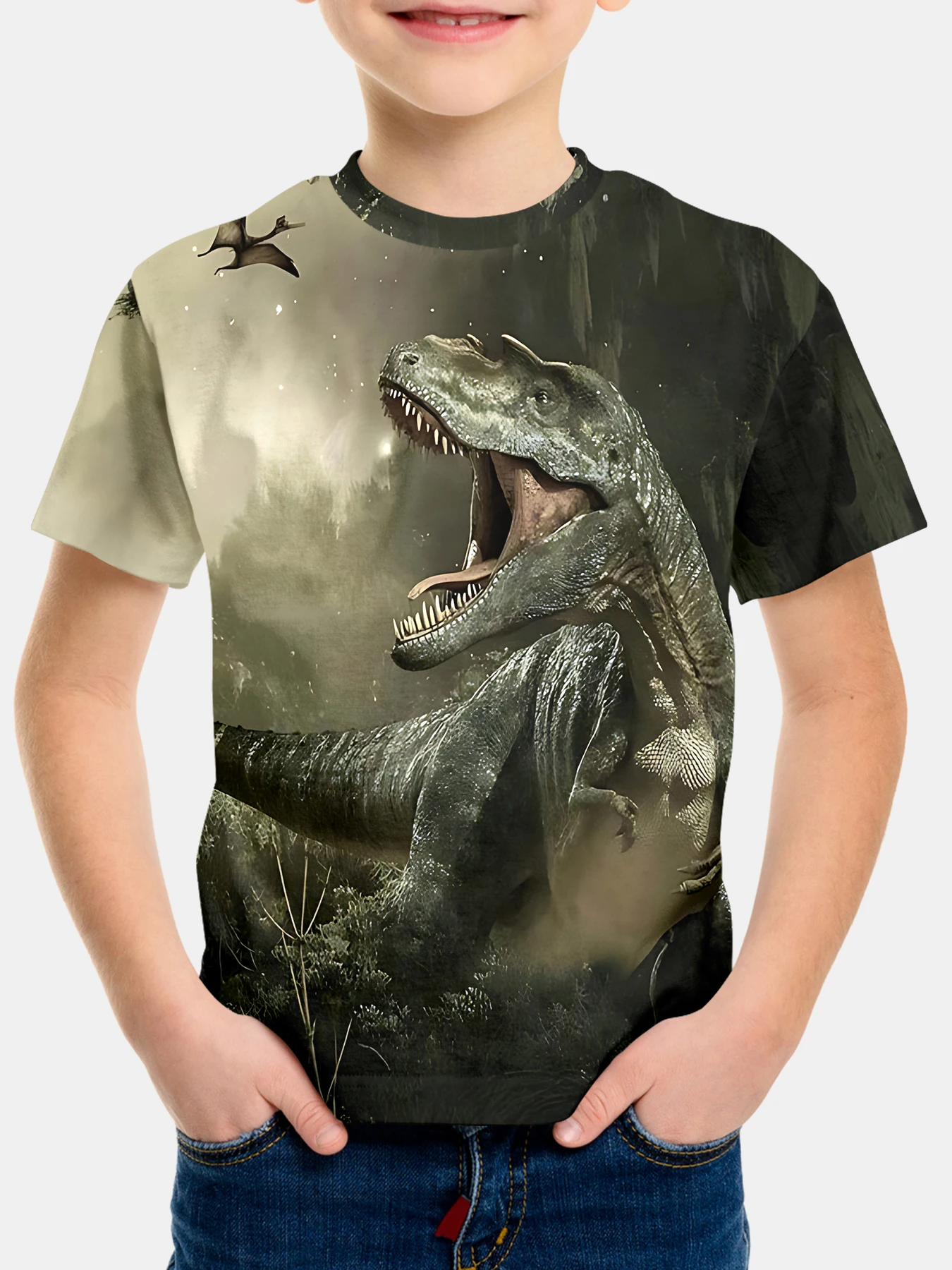 Jurassic Dinosaur Park World 3D Print Baby Clothing 5 to 14 Years Male Outdoor Clothes for Children Boy Girl Child Top T-Shirt 3