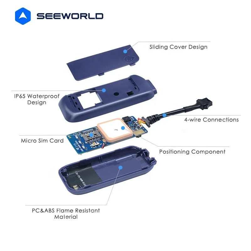 Small Car 4G Support GEO Fence Anti Theft Gps Tracking Locator For Motorcycles With Android IOS APP