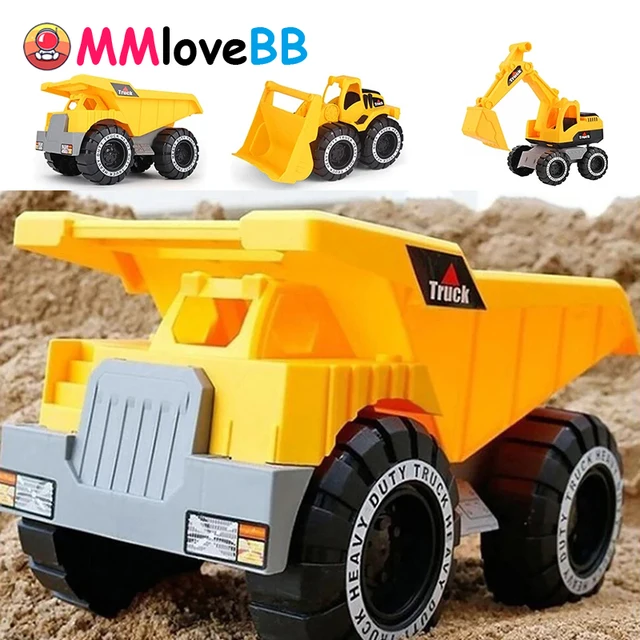 Baby Classic Simulation Engineering Car Toy Excavator Model Tractor Toy Dump Truck Model Car Toy Mini Gift for Boy 1