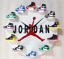 AJ Wall Clock 3D Sneaker Shoe Mold Aj1-12 Generation Clock 30cm Wall Clock Living Room Decoration Modern Design Home Decor
