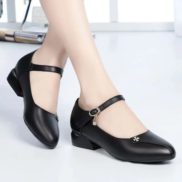One Word Buckle Flat Spring and Autumn Single Shoes Women's Soft