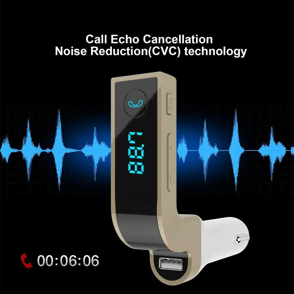 Car Kit Bluetooth-compatible Handsfree LCD Display FM Transmitter Radio MP3 Player USB Charging Plug Car Music Audio Parts bluetooth audio adapter fm transmitter car mp3 player