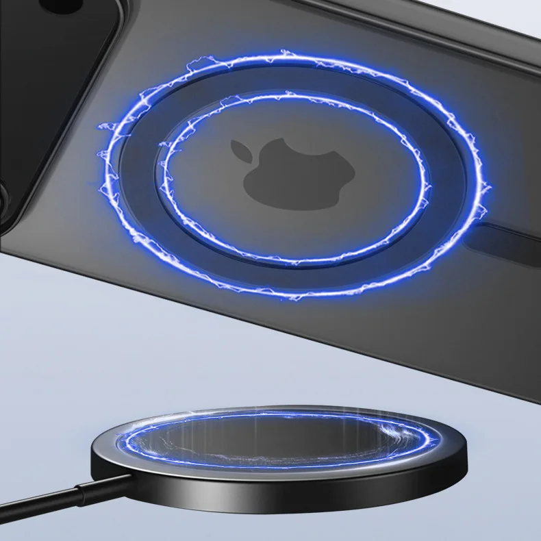 Étui de luxe mat ultra fin et transparent pour charge sans fil magsafe, pour iphone 17 air 16e 15 14 plus 13 12 11 pro max, housse rigide pour pc