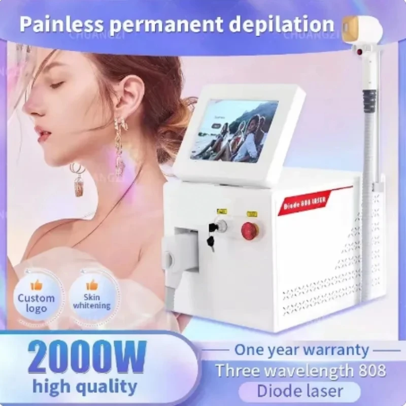 

Аппарат для удаления волос Diode La-ser, 2000 Вт, 3 длины волны, нм, нм