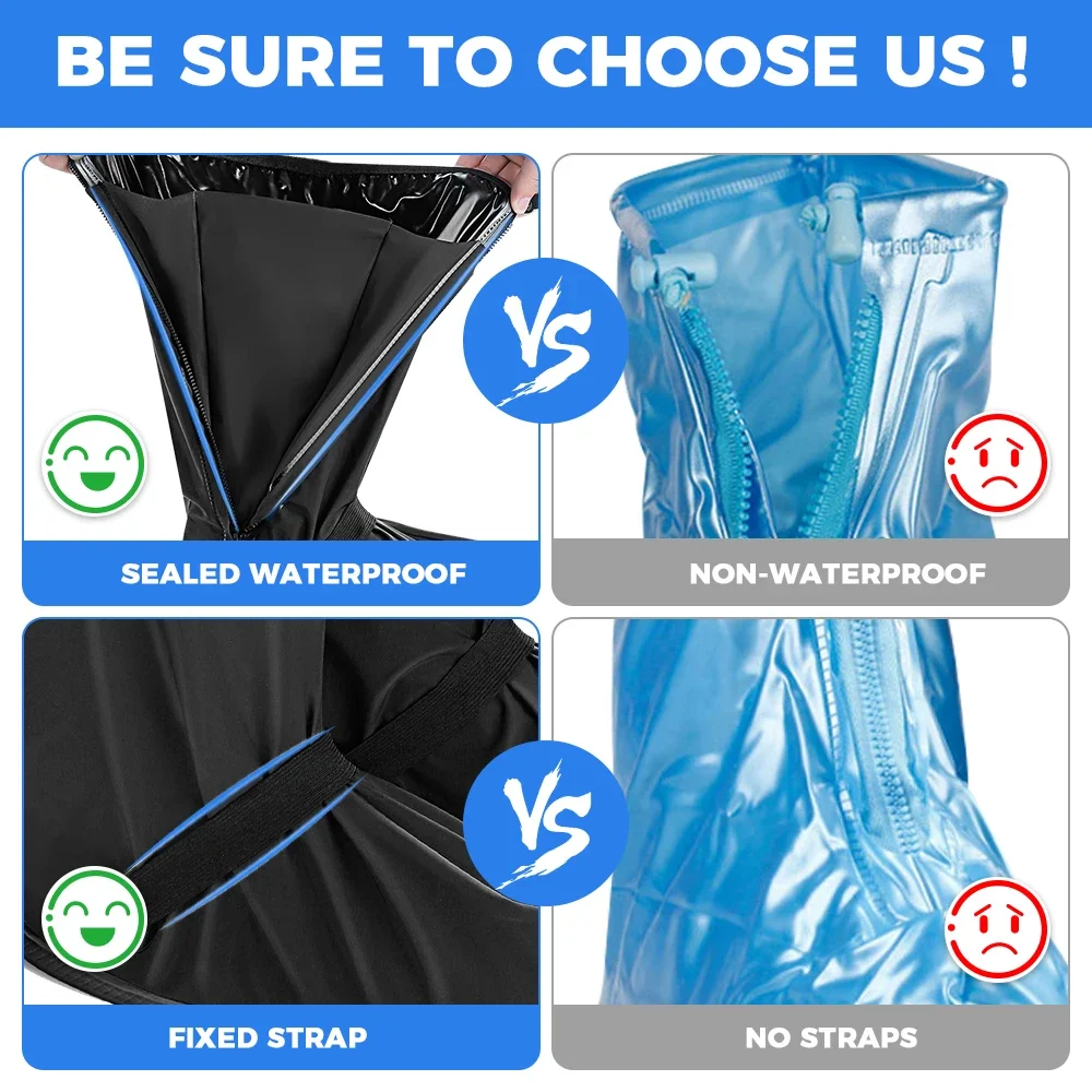 Universal Men's Reusable Waterproof Rain Boot Shoes Covers for Motorcycle Cycling Bike UTV ATV For Can-am X3 For RZR