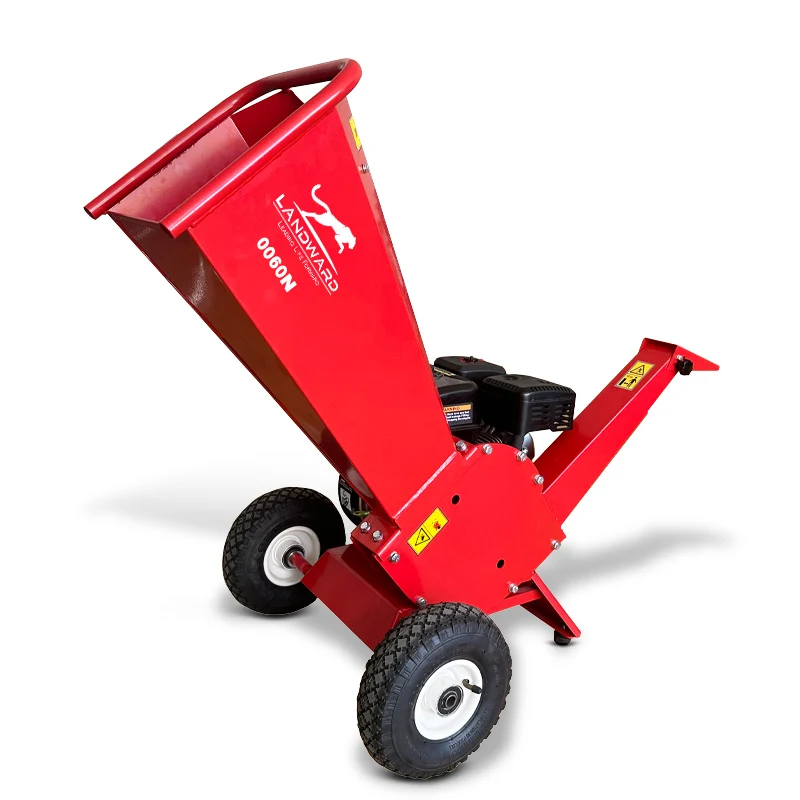 Customized Trailer mounted gasoline engine powered wood chipper shredder petrol power 150mm 15hp wood chipper for yard using 2