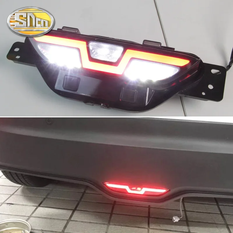 

1PCS For Toyota CHR C-HR 2016-2022 3-in-1 Functions LED Bumper Light Rear Fog Lamp Brake Light Reverse Light Reflector