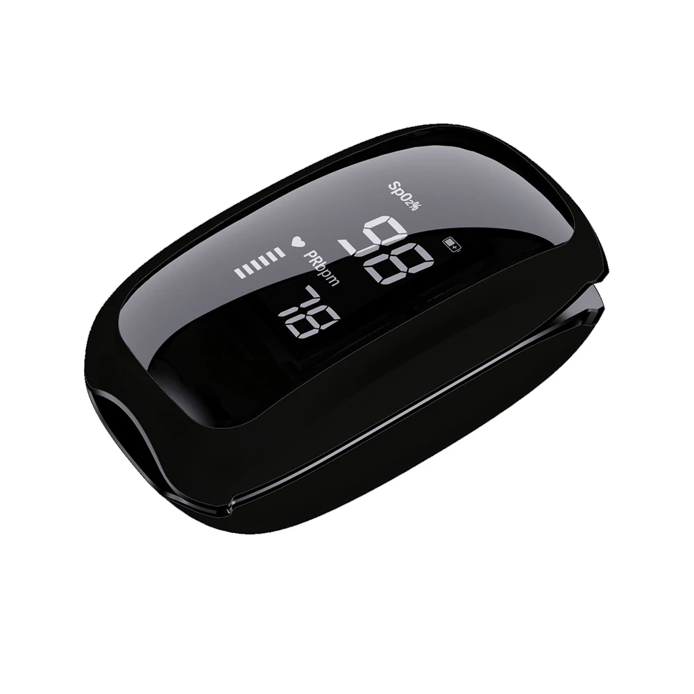 Rechargeable Child's Digital LED Display Pulse Oximeter with Strap and Lanyard