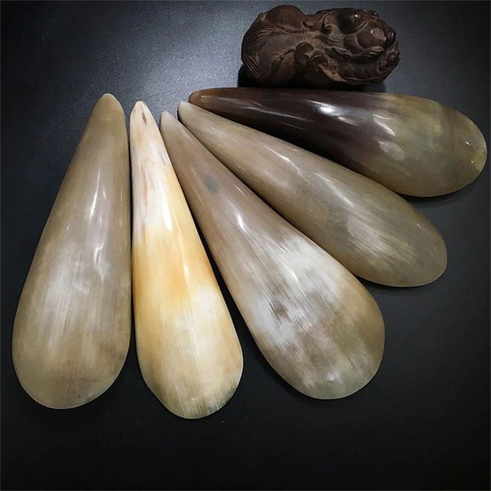 1Pc Natural Buffalo Horn No Stress Guasha Massage Tool Acupuncture Spa Therapy Gua Sha Massager Scraping Board Health Care