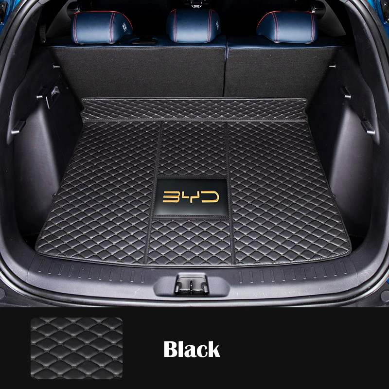 

For BYD Atto 3 Ev Yuan Plus 2022 2023 Car Boot Mat Rear Trunk Liner Cargo Leather Floor Carpet Tray Protector Rear Storage Mats