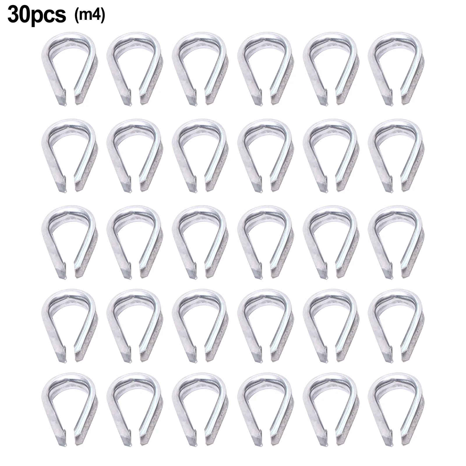 M2/m3/m4/m6/m8 Wire Rope Clamps Tent Rope Silver Temporary Guardrail System 304 Stainless Steel 30pcs Hanging Flags Rigging