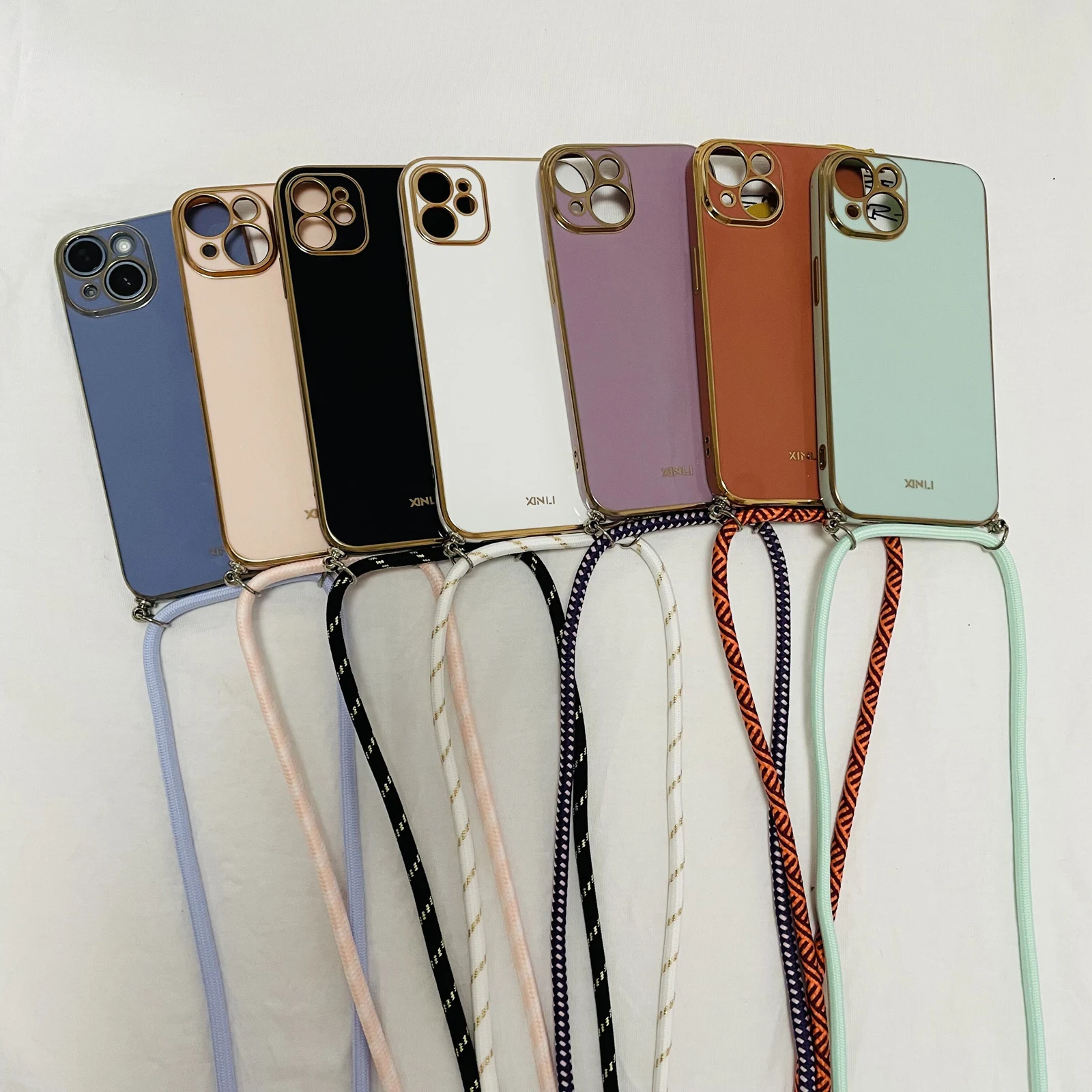 Enhanced Crossbody Lanyard Necklace with Strap Case and Soft Silicone Cover