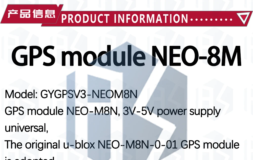 EGBO GY-GPSV3 NEO-M8N NEO-6M NEO-M9N NEO-M7N GPS-Modul für APM MWC Flugsteuerung PX4 Pixhawk V2.4.5 APM2.56 APM 1.65 -3.6V – Detail 2