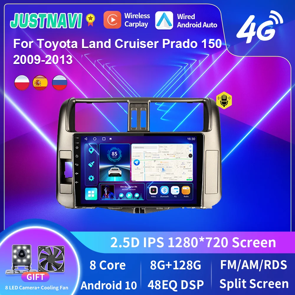 

Автомагнитола JUSTNAVI для Toyota Land Cruiser Prado 150 2009-2013 с GPS-навигацией, 2DIN
