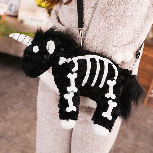 Cute Black Devil Skeleton Plush Backpack Horror Monster Gothic Bags For  Girl Boy Backpack Doll Cartoon Travel Backpack - AliExpress