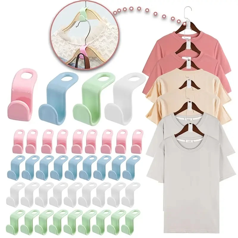 

5/10/20 Pcs Hanger Connect Hooks for Hanger Wardrobe Closet Organizer Mini Storage Hook Wardrobe Clothes Coat Organizer Rack