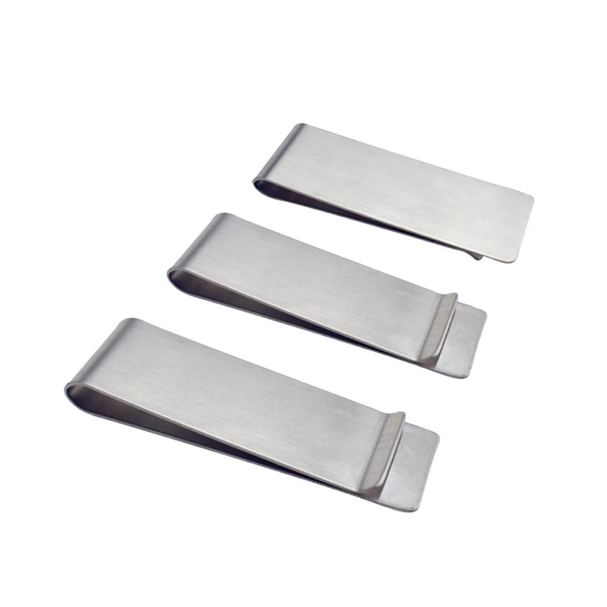 Minimalist Stainless Steel Solid Color Money Clip Wallet