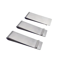 Minimalist Stainless Steel Solid Color Money Clip Wallet (3silver)