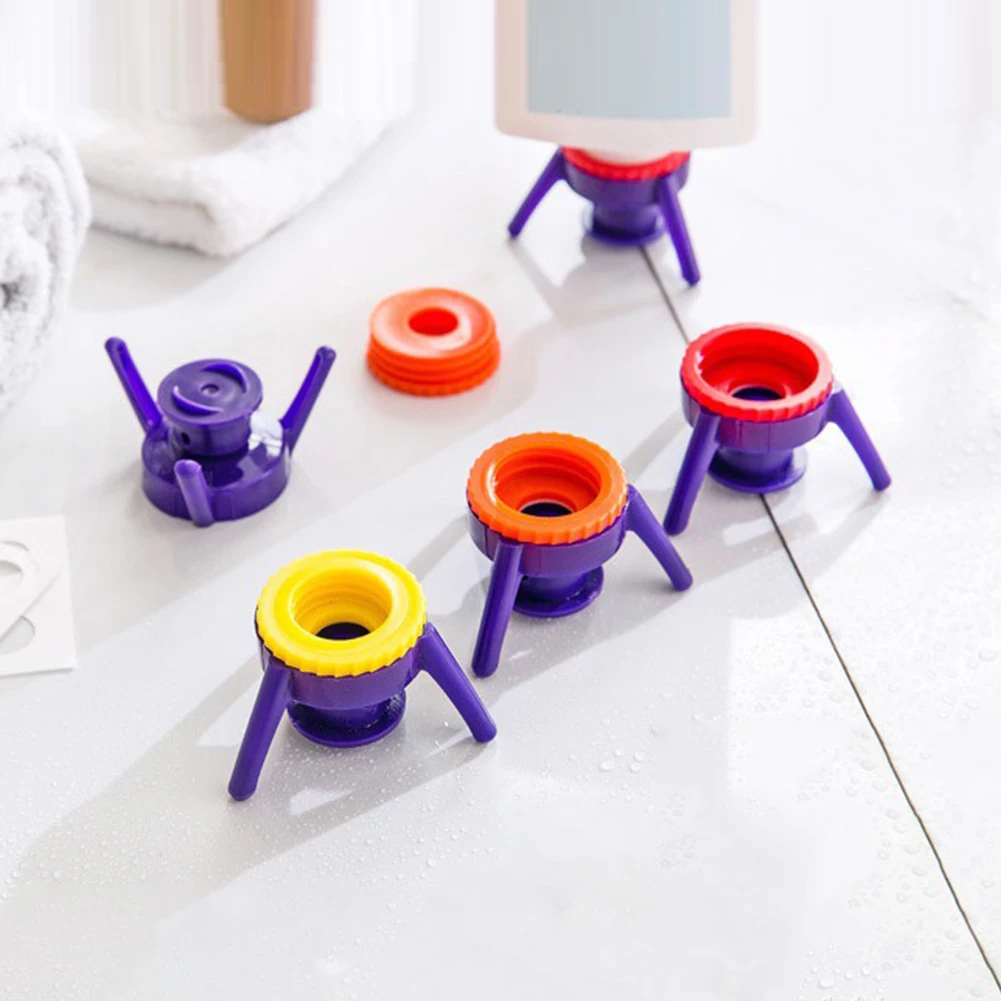 6Pcs Bottle Emptying Flip Kit Bottle Holder BPA Free Liquid Emptying Kit Upside Down Dispenser Cap for Bathroom