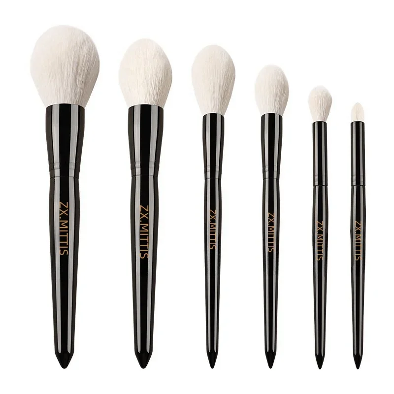 The Original Makeup Brushes Luxury Natural Long-Tip Goat Hair Black Handle Cosmetic Kit Tools for Powder Blush Highlight Shadow 3