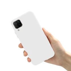 Shockproof Soft Rubber Silicone Matte Phone Case - Black for Nova 7i (WHITE)