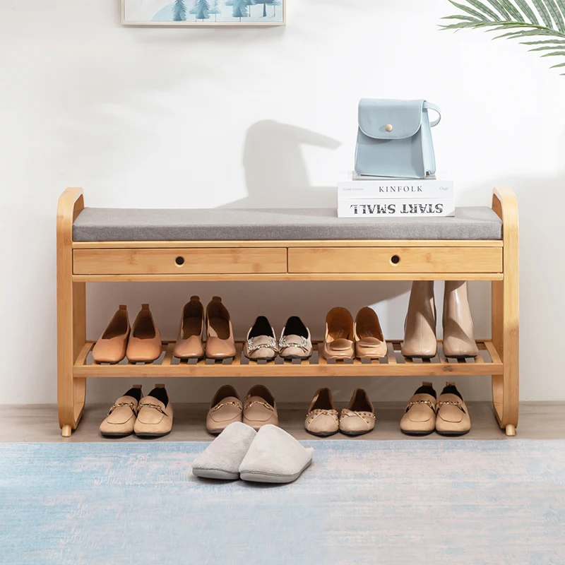 

Balcony Minimalist Bench Shoe Rack Narrow Shelf Space Saving Luxury Shoe Cabinets Wood Hallway Meuble A Chaussure Home Furniture