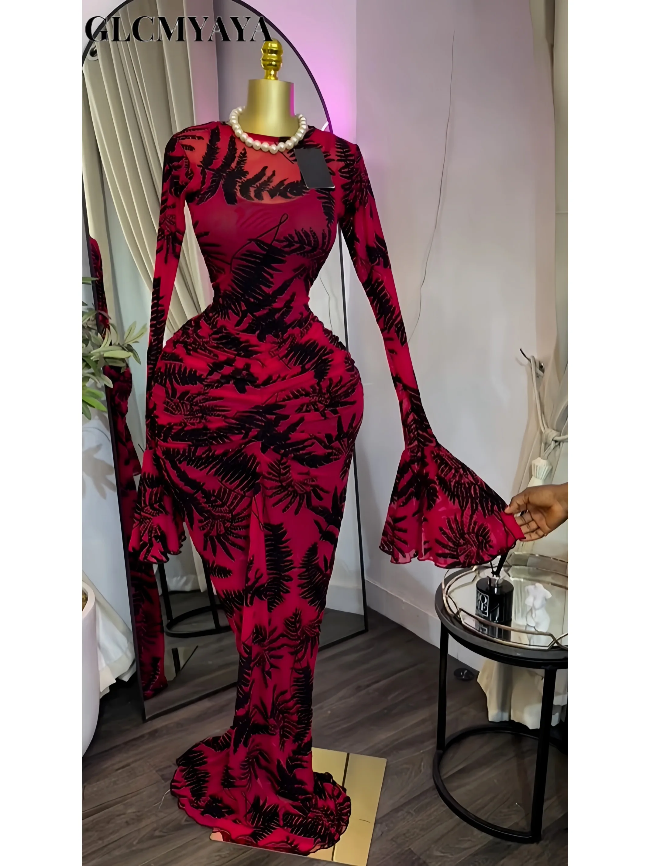 فستان سهرة فاخر حرير طبيعي