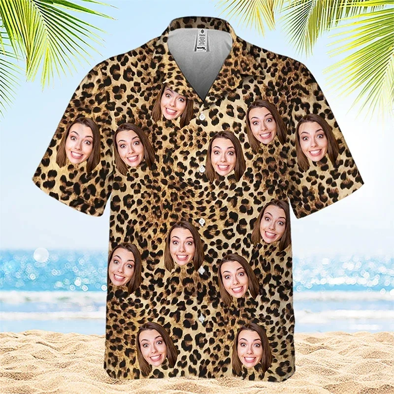 Photo Beach Shirts For Men Women Family Personalized Face Hawaiian Shirt Gift For Family Pet Owners Pet Lovers