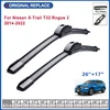 For Nissan X-Trail T32 Rogue 2 2014-2022 Car Front Rear Wiper Blades Soft Rubber Windscreen Wipers Auto Windshield 26"+17" 1