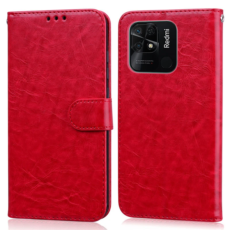 Redmi 10C Case Flip Leather Wallet Cover Silicone Soft TPU Funda leather wallet case leather case phone case leather phone case silicone phone case