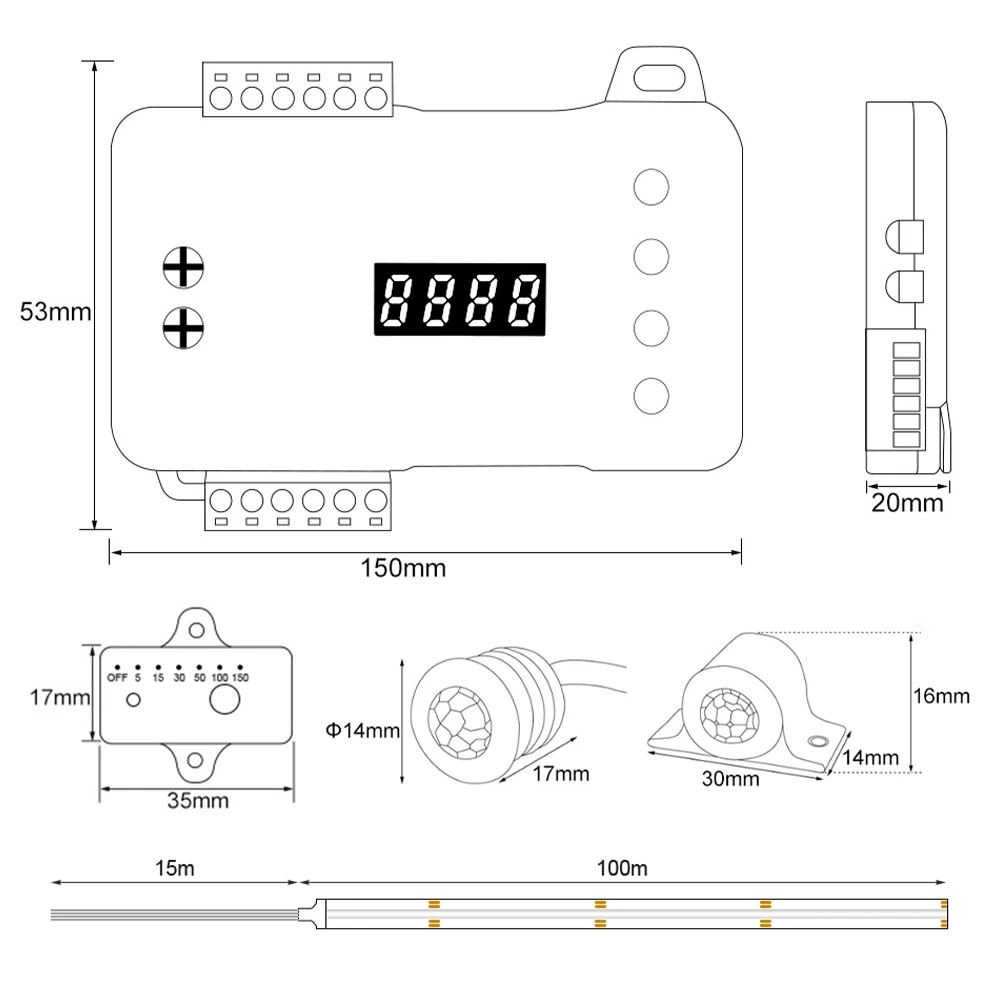 RGB LED Stair Light Strip Motion Sensor Stair Steps Strip Light 1-25 Step Stair Lighting LED Strip Kit Easy Insallation Stairway