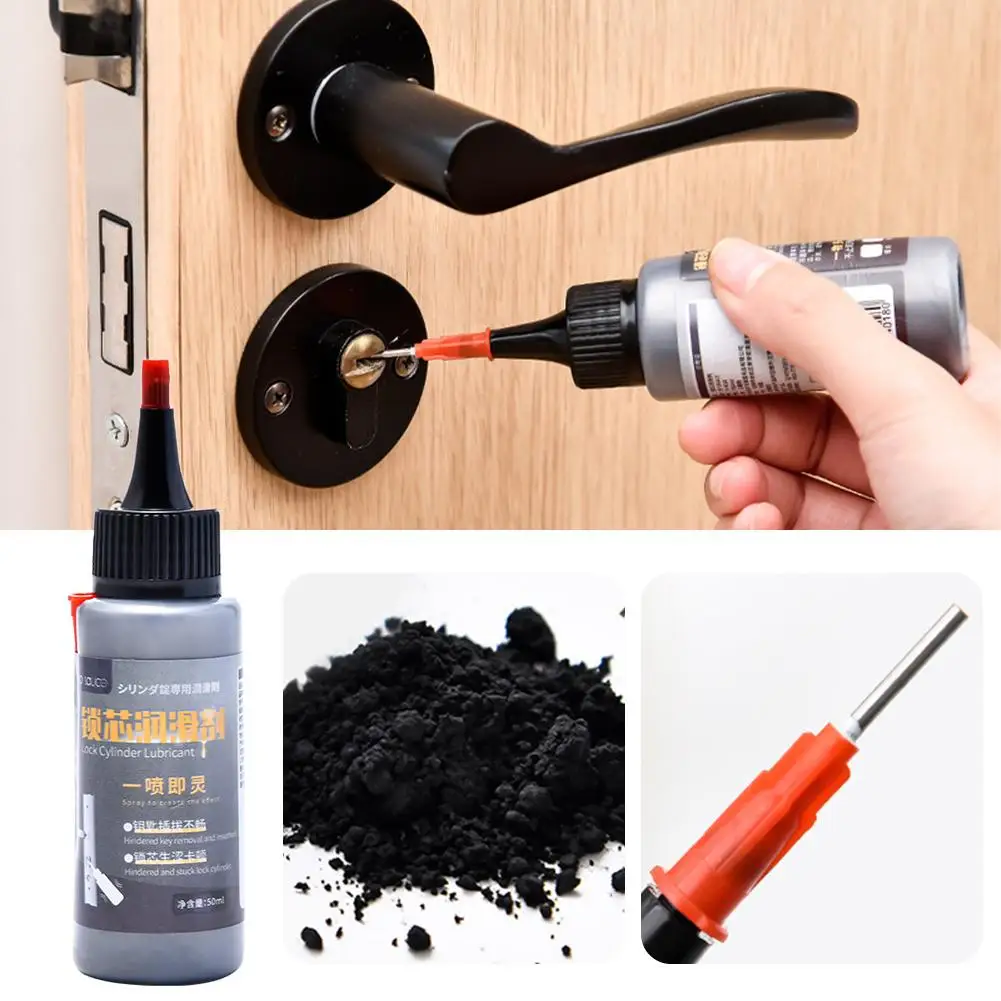 60ml Graphite Powder Lubricant Natural Lock Core White Cover Lubricant For Window Guides Keys Door Guides graphite powder lubricant,graphite lubricant