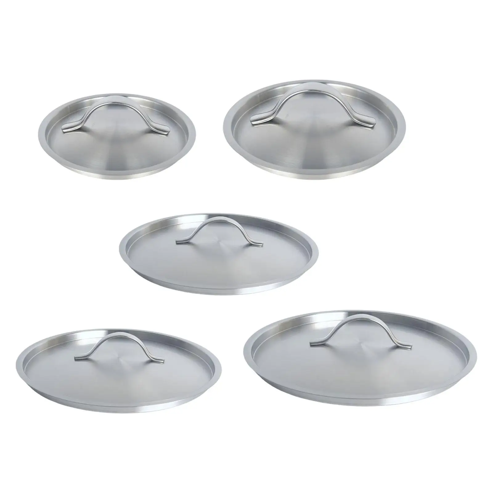 Stainless Steel Pot Lid Replacement Portable Modern Universal Comfortable Handle Heat Resistant Pan Cover Picnic Barbecue